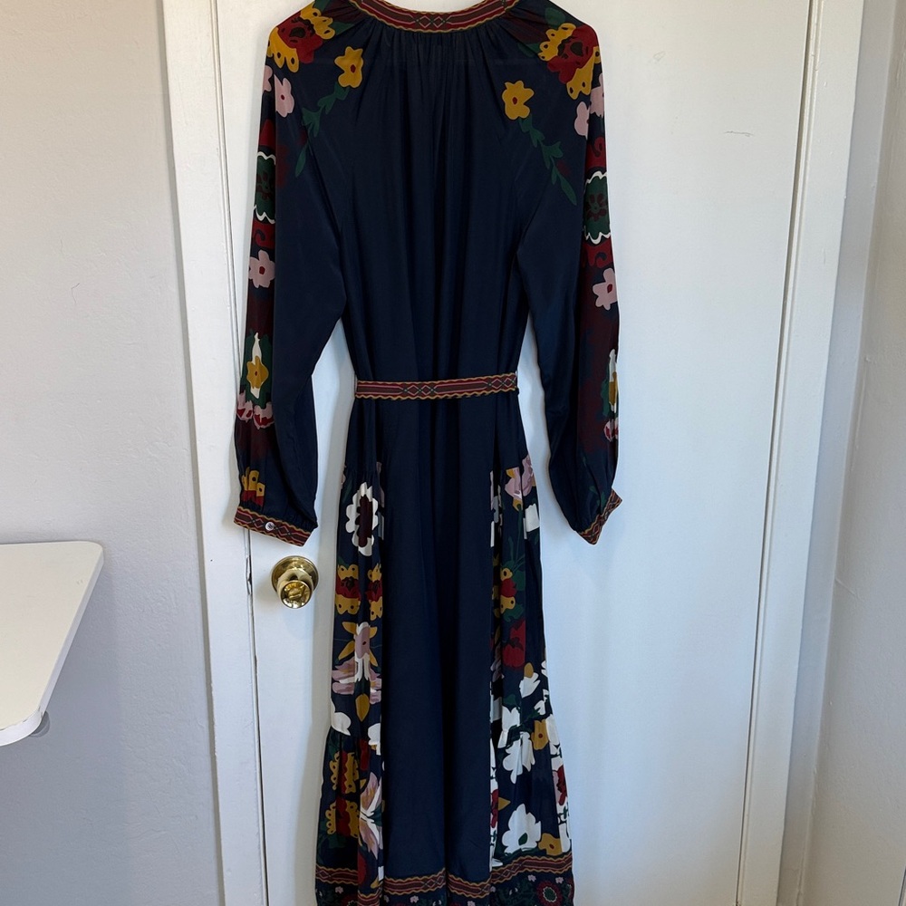 Sea New York Cassia Print Long Sleeve Dress Size L Designer Midi - Picture 7 of 7